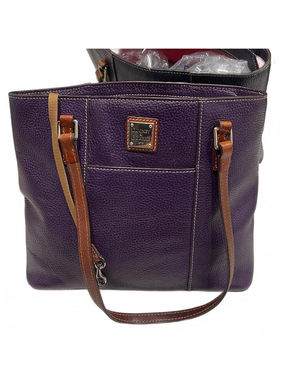 Dooney & Bourke Purple Lexington Leather Tote Bag EUC